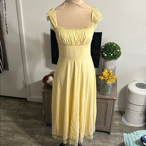 Corset Lace-Trim Midi Dress - Women